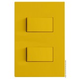 Conjunto Interruptor Duplo (1 Simples + 1 Paralelo) 4x2 - RECTA MOSTARDA SATIN FOSCO